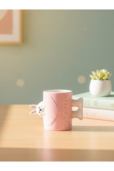 Tohana كوب سيراميك بتصميم دب ثلاثي الأبعاد 438 مل