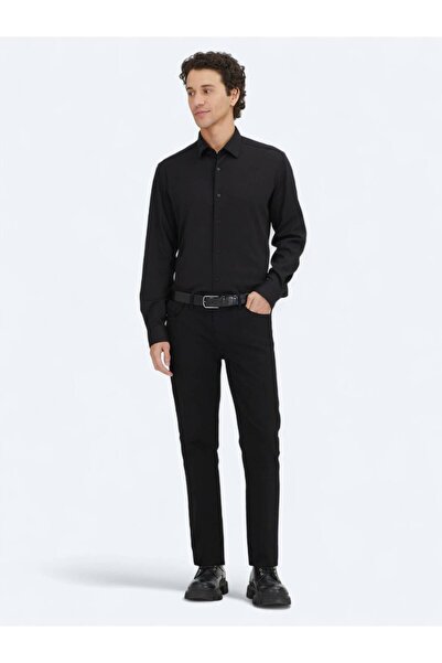 Kip Denim negru Slim Fit - Pantaloni din amestec de bumbac