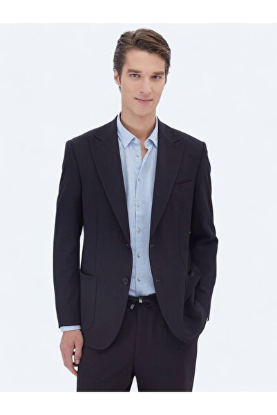 Kip Costum Micro Modern Fit bleumarin