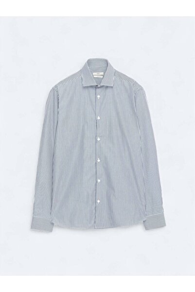 Kip Cămașă clasică 100% bumbac, albă, țesută cu ajustare normală