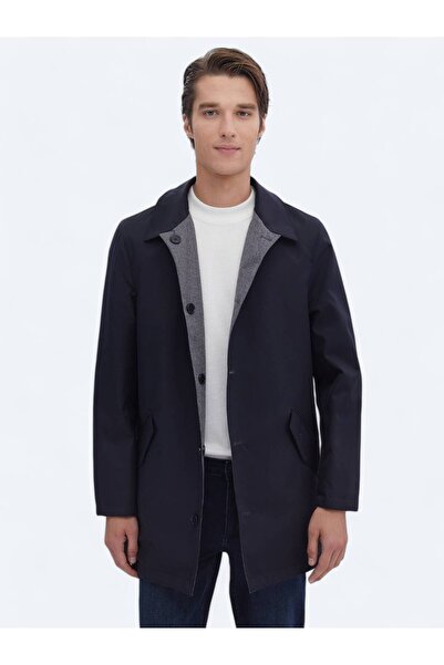 Kip Λακίρντ Regular Fit Δικέφαλος Καθημερινός Υφασμένος Παλτό