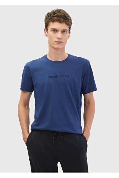 Ramsey Saks Baskılı Bisiklet Yaka %100 Pamuk T-Shirt