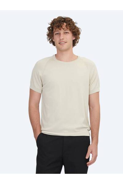 Kip Ecru Crew Neck Jacquard Knitwear