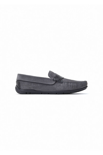 Ramsey Gri Süet Casual Loafer