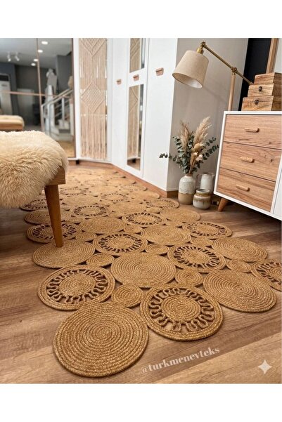 BDZ DERİ hasır jüt halı el örgüsü halı kilim yıkanabilir çift taraflı,ModaCardin