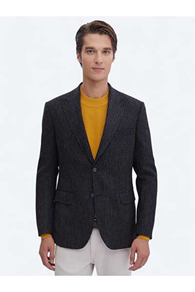 Kip سترة صوفية ممزوجة بنمط أنثراسايت حديثة