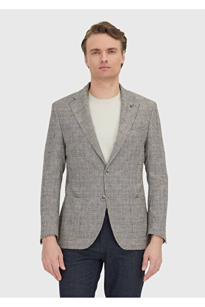 Ramsey Vizon Düz Zeroweight Slim Fit Yün Karışımlı Ceket