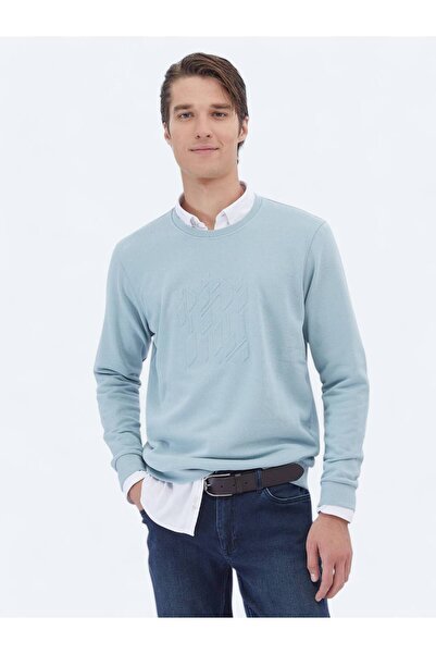 Kip Світшот з коміром-велосипедом і принтом м'яти