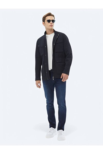 Kip Tamnoplave Slim fit Denim Mešavina pamuka pantalone