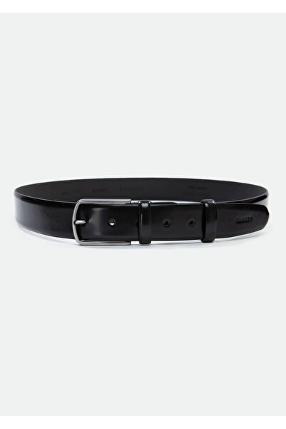 Ramsey Μαύρη 100% δερμάτινη ζώνη