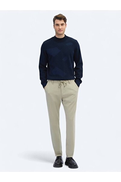 Kip Bež Tkano sa šarom ležerne pantalone za trčanje