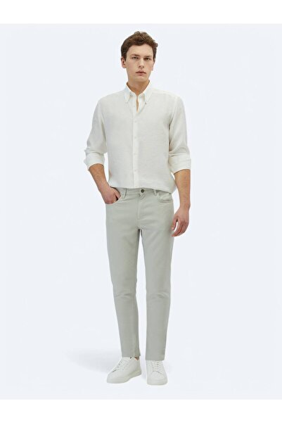 Kip Stone Plain Woven Regular Fit Casual Cotton Blended Trousers