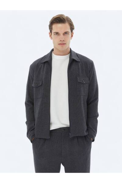 Kip Antrasit Mikro Modern Fit Takım Elbise