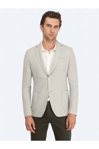 Kip Nile Green Modern Fit Straight Jacket