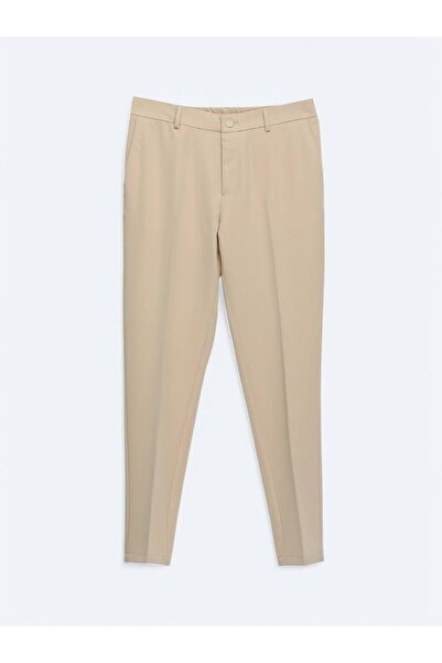 Kip Μπεζ υφαντό Jogging Fit Casual Παντελόνι