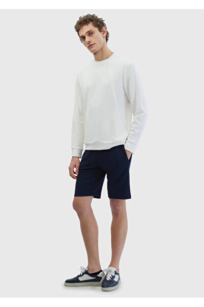 Ramsey Μπλε μπλέ απλό πλεκτό Jogging Fit Sports Bermuda