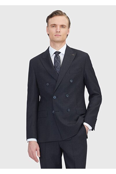 Ramsey Black Micro Zeroweight Slim Fit Wool Blend Suit