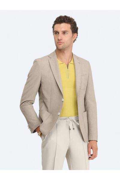 Kip Mink Patterned Modern Fit Jacket