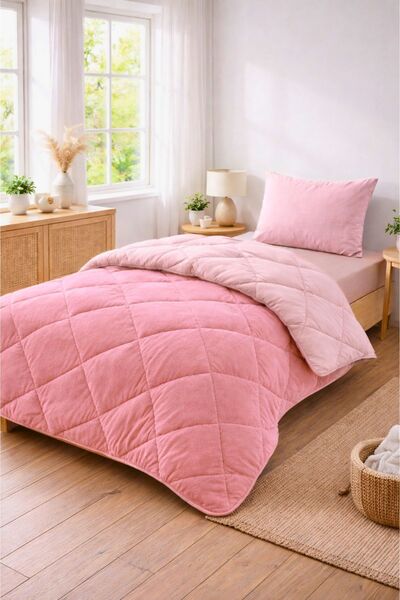 Formeya Einzelbett-Luxus-Steppdecke von Wellsoft, doppelseitig, 155 x 220 cm