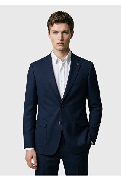 Ramsey Lacivert Shirt Shoulder Slim Fit %100 Yün Ceket