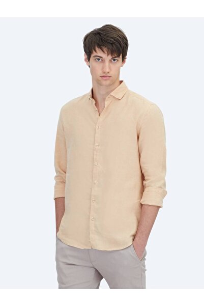Kip Safran Plain Regular Fit Woven Casual Cotton Blended Shirt