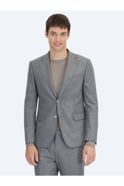 Kip Costum modern cu dungi antracit