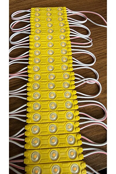 Genel Markalar 10 Adet 12v Turuncu Amber Modül Led - 1,2w 12V Mercekli Dekora...