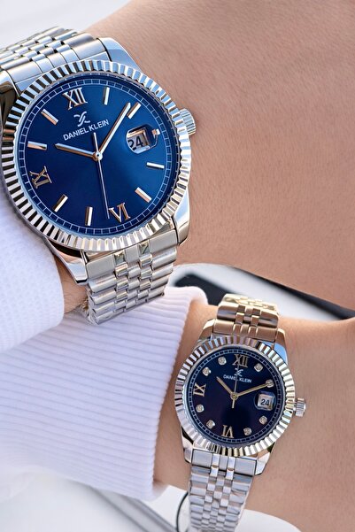 Daniel Klein Bay Ve Çelik Kordon Çiftlere Özel 3 Atm Suya Dayanıklı Cift Saat...