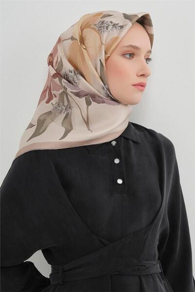 Armine imprimeu floral Eșarfă Pură mătase Twill 9414D 4