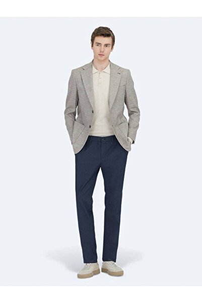 Kip Μοντέρνο μπουφάν από μαλλί με σκούρο καφέ σχέδιο