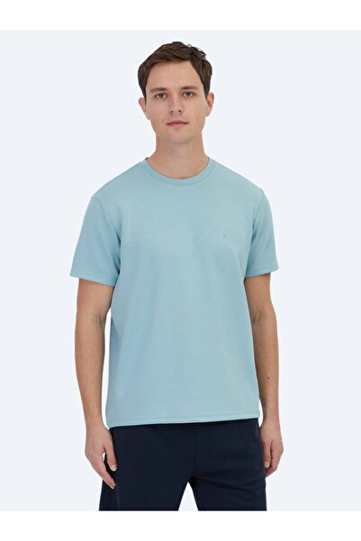 Kip Mint Düz Bisiklet Yaka T-Shirt