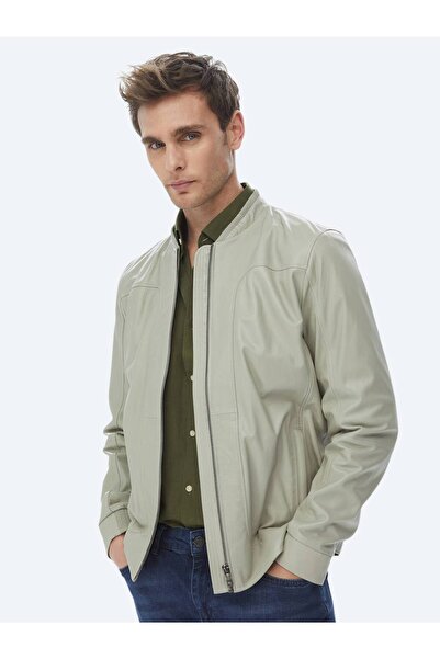 Kip Taş Regular Fit Smart Casual Koyun Derisi Deri Mont
