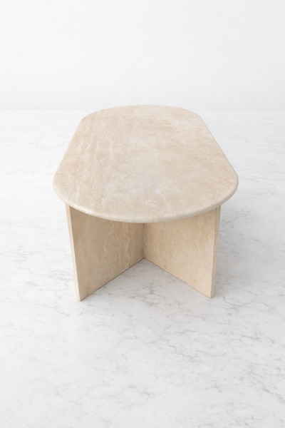 niza dekorasyon DOĞAL TRAVERTEN V AYAK ORTA SEHPA