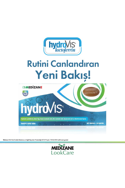 MEDIZANE LookCare HydroVIS Lactoferrin Gıda Takviyesi - 30 Kapsül