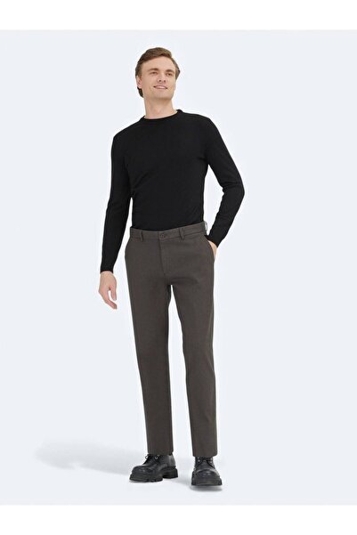 Kip Pantaloni casual din amestec de bumbac, țesuți drept kaki