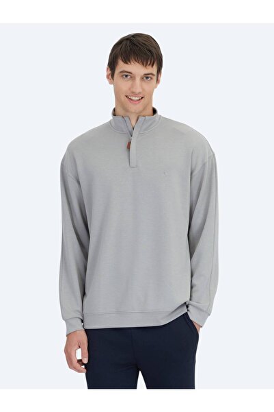 Kip Gray Stand Collar Sweatshirt