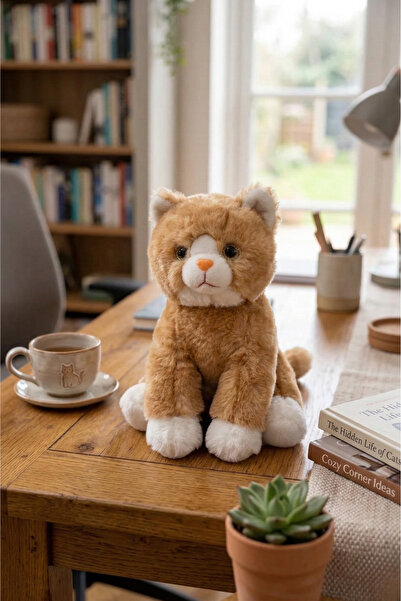 Olomo Peluş Oturan Kedi – 23 cm Yumuşak ve Gerçekçi – Çocuklar İçin Güvenli O...