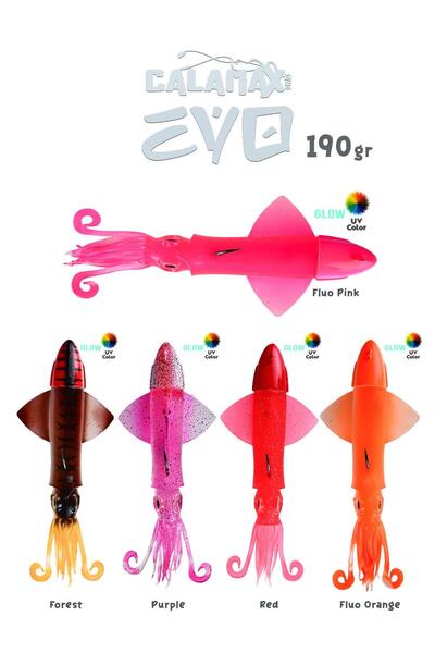Fujin Calamax EVO 190gr Combo Squid Silikon Yem