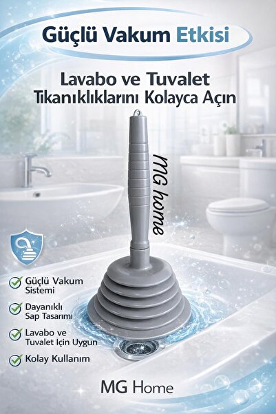 VENON 1 Adet Körüklü Pompa Lavabo Açıcı Gider Açıcı (BÜYÜK BOY )