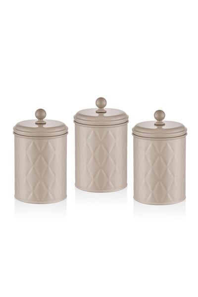 The Mia 1 Lt Prism Tea Sugar Coffee Jar - Caramel