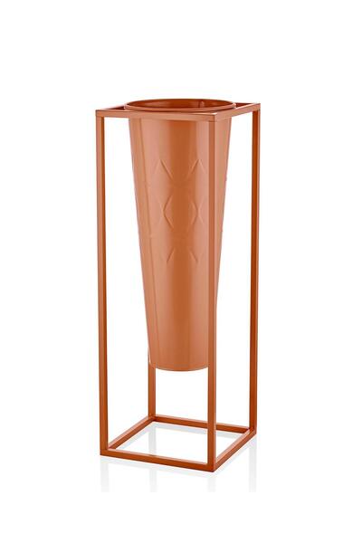 The Mia Prizma Vazo Saksı Terracota 80x30x30 cm
