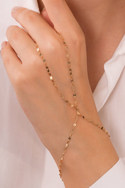 by milo jewellery 14 Ayar Altın Sade Zincirli Şahmeran