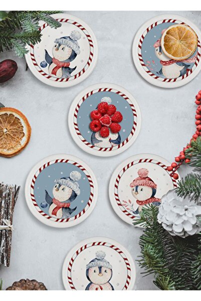 The Mia وعاء بسكويت على شكل البطريق 6 قطع 10 سم NEW018