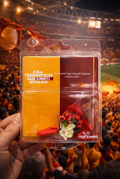 HEY GİDİ GİFT Galatasaray Temalı Taraftar Çiçeği Aynalı Hotflowers – Mini Buk...
