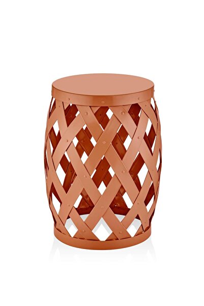 The Mia Prizma Tabure Yan Sehpa Terracota 50x35 cm