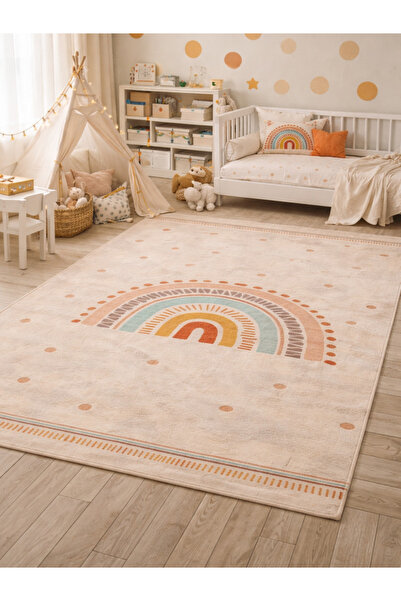 milroma Gökkuşağı Desenli Çocuk Odası Halısı