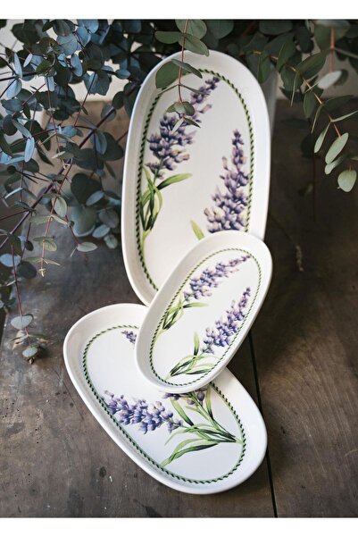 The Mia طقم تقديم بيضاوي الشكل من بروفانس لافانتا، قطعتين، 21 سم