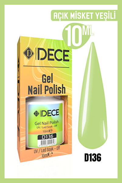 d dece Kalıcı Oje Uv Led D136 (YEŞİL SERİSİ) 10 ml