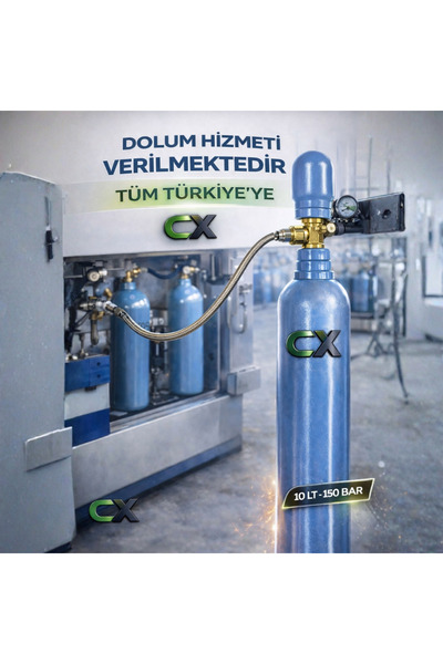CX Argon Gazı 10 Lt-Kaynak Gazı-Çelik Tüp- Saf Argon-Estetik İşleme Uygun