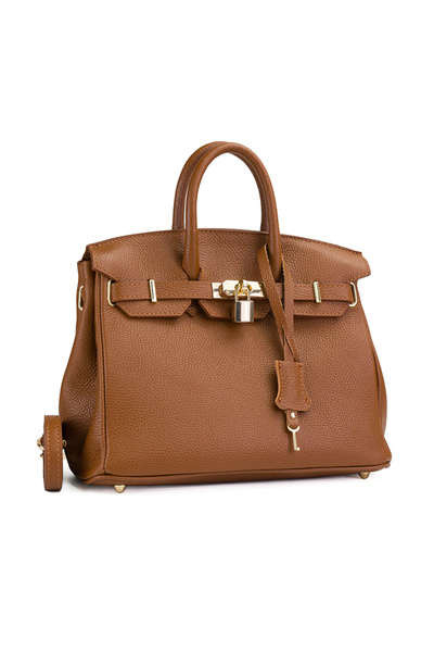 Posete Fagaras Poseta Piele Edith - Coniac, Geanta Office din Piele Naturala,...